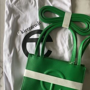 Telfar Greenscreen small shopping bag